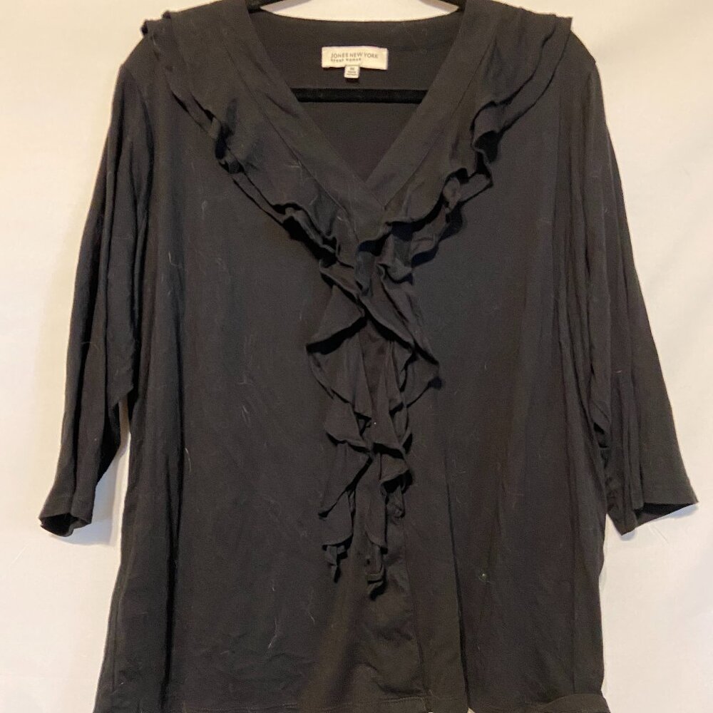 JONES NEW YORK RUFFLED TOP, SIZE 3X, NWOT